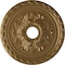 Ekena Millwork Palmetto Ceiling Medallion (Fits Canopies up to 5"), 20 7/8"OD x 3 5/8"ID x 1 5/8"P, Pale Gold CM20PMPAS - alternate 1